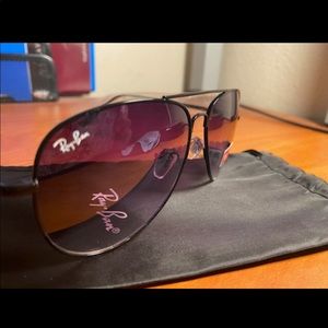 Ray Ban Abiators Black Frame Black Lens